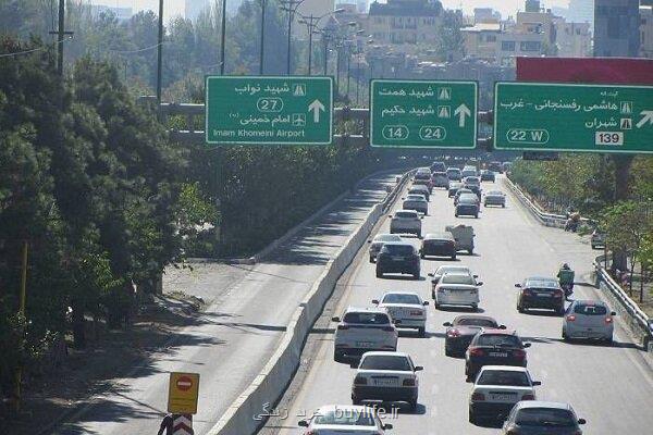 کاهش سرقت المان های ترافیکی بزرگراه آزادگان