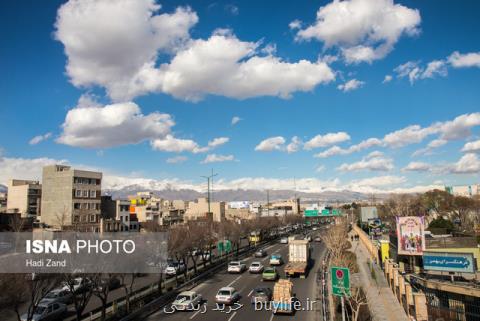هوای تهران سالم شد، كاهش دمای پایتخت تا فردا