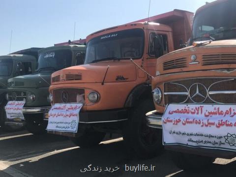 اعزام ۱۳۵ دستگاه ماشین آلات تخصصی به مناطق سیل زده