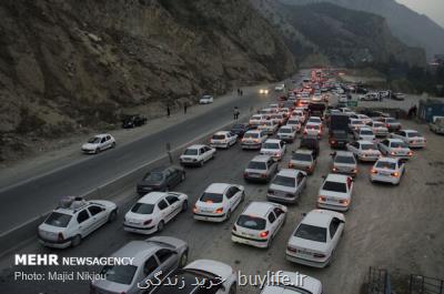 ترافیك سنگین در محورهای شمالی كشور